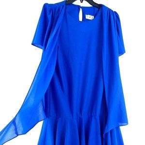 TF VINTAGE Made In USA Royal Blue dress size 18